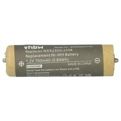 Abbildung von vhbw Akku kompatibel mit Panasonic ER230, ER2301, ER2302 Rasierer Haarschneider (700mAh, 1,2V, NiMH)