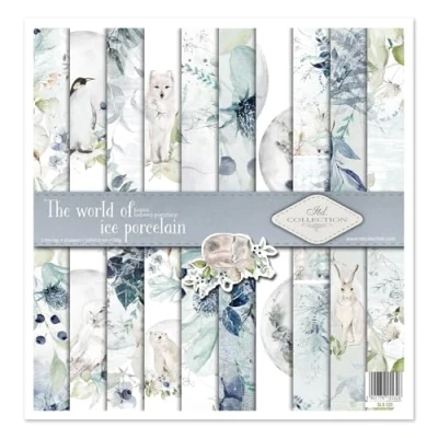 Abbildung von ITD Collection scrapbooking package 12 x inches, paper, decorative decoupage, card making, paper size 310 320 mm (The world of ice porcelain, SLS 020)