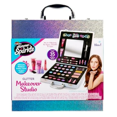 Abbildung von Shimmer &#039;n Sparkle Glitter Makeover Studio Beauty Kit All in One für Augen, Wangen und Lippen ab 8 Jahren