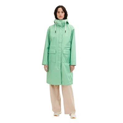 Abbildung von TOM Tailor Jacken Regenmantel MIT Abnehmbarer KAPUZE Parka, Damen, Größe: Small, Okra green