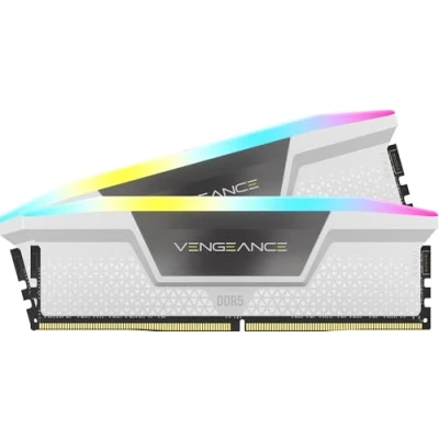 Abbildung von CORSAIR Vengeance RGB DDR5 RAM 64GB (2x32GB) 6000MHz CL30 36 76 1.4V AMD Expo &amp; Intel XMP Desktop Computer Speicher Weiß (CMH64GX5M2B6000Z30W)