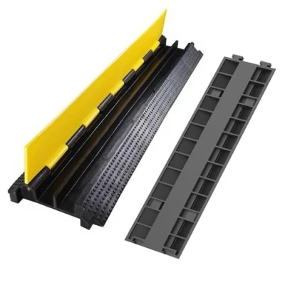 Abbildung von ybaymy kabelbrucken 2 Kanal 100 x 25 5 cm kabelbrücke überfahrschutz für Kabel 3T/6614lbs Gehweg Kabelkanal Kabelbinder Schutz Draußen Protector