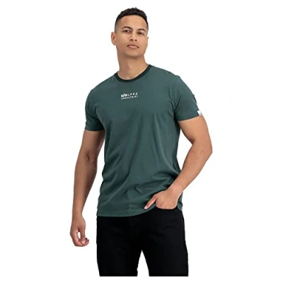Abbildung von Alpha Industries Herren Organics Emb T shirt, Organic Petrol, XXL EU