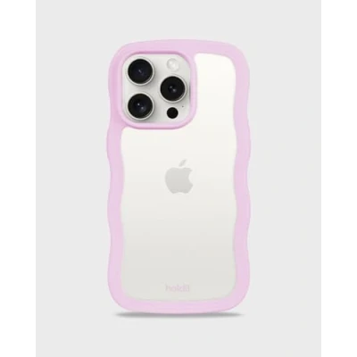 Abbildung von holdit Wavy Case Lilac/Transparent iPhone 15 Pro