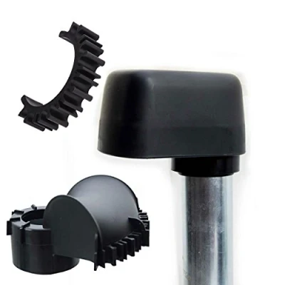Abbildung von Premium X Mastkappe mit Kabeldurchführung groß passend für Masten und Dachsparrenhalter 48 mm 60 Durchmesser SAT + Kabelclip
