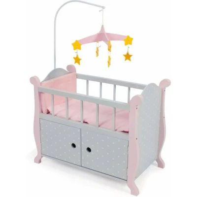 Abbildung von CHIC2000 Puppenbett Puntos Grey, aus Holz mit Mobile