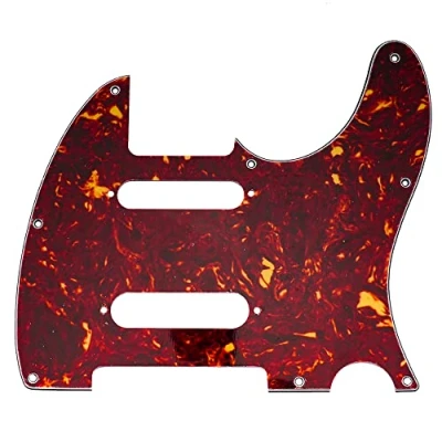 Abbildung von Musiclily Pro 8 Löcher SS Gitarre Tele Schlagbrett Pickguard für USA/Mexico Fender Deluxe Nashville Telecaster E Gitarre, 4 lagig Vintage Tortoise