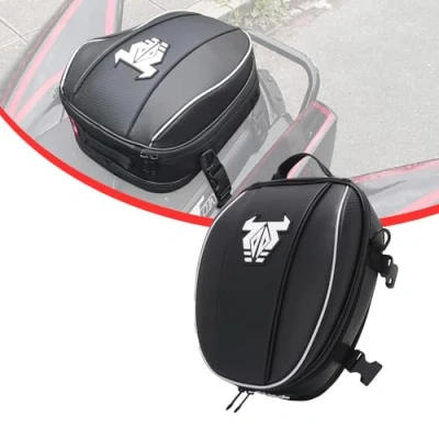 Abbildung von Motorrad Hecktasche,Hecktasche Wasserdicht Gepäcktasche Sitztasche Satteltaschen Multifunktionale Fahrradtasche Sportrucksack Weiß
