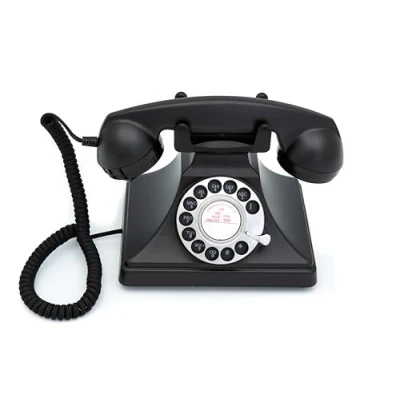 Abbildung von GPO 200 Klassische Retro Wählscheibentelefon 50er Jahre Design Schwarz
