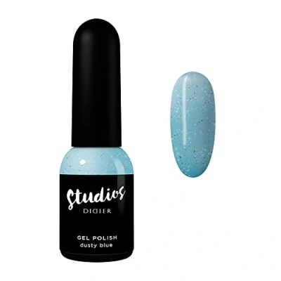 Abbildung von DidierLab Premium UV Nagellack Dusty Blue Gel Farbgel für Gelnägel Auftrag von 1 oder 2 Schichten Nägeln Stark Pigmentiert Leicht Aufzutragender Polish