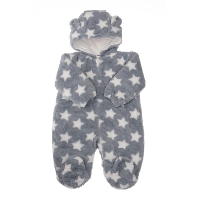 Abbildung von Liliput PLÜSCHOVERALL Jumpsuit für Kinder, Größe: 50, Grau mit sternenmuster