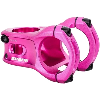 Abbildung von Spank Split 35 Enduro Trail Shotpeen eloxierter Fahrradvorbau, universelle Passform, Mountainbike Vorbau, Barklemme, CNC optimiert (40 mm, Pink)