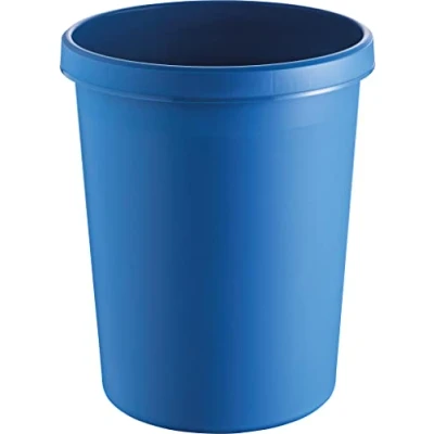 Abbildung von helit H6106234 Papierkorb „the german“ 45 Liter, blau, mit umlaufendem Griffrand, aus Kunststoff, 1 Stück