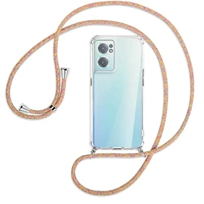 Abbildung von mtb more energy® Handykette kompatibel mit OnePlus Nord CE 2 5G (6.43&#039;&#039;) Rainbow Smartphone Hülle zum Umhängen Anti Shock Full TPU Case