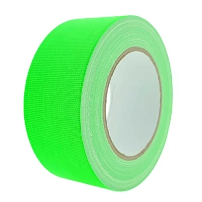 Abbildung von varivendo Klebeband 25m Gewebeband Neon grün 19 mm (Rolle, 1 St., Gewebeklebeband) Neonklebeband Schwarzlicht