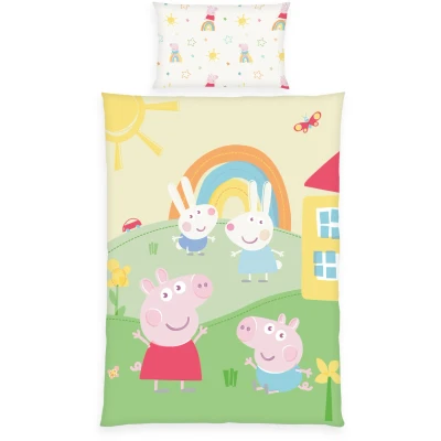 Abbildung von Peppa Pig Bettwäsche &quot;Made in Green&quot; Größe 40x60 + 100x135 cm