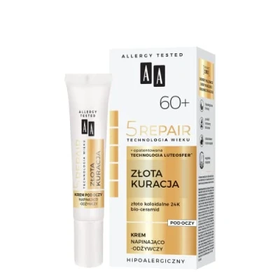 Abbildung von AA Age Technology 5Repair 60+ Golden Treatment straffende und revitalisierende Augencreme, 15 ml Langfristig gültig!