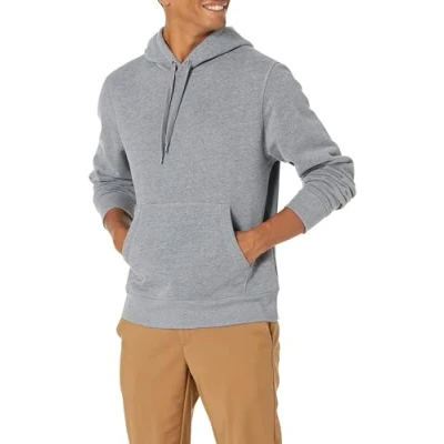 Abbildung von Amazon Essentials Herren Fleece Kapuzenpulli (erhältlich in den Größen Big &amp; Tall), Grau Meliert, XL