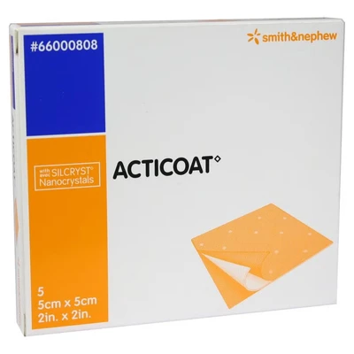 Abbildung von Acticoat 5x5 cm antimikrobielle Wundaufl 5 St