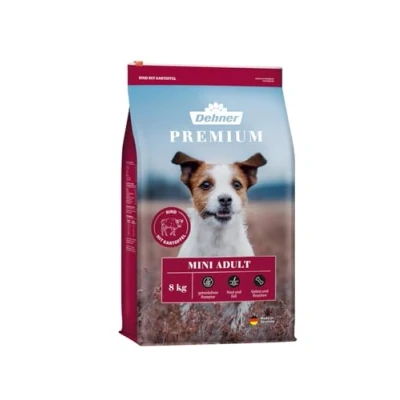 Abbildung von Dehner Premium Hundefutter, Trockenfutter getreidefrei, für ausgewachsene Hunde kleiner Rassen, Rind / Lamm Kartoffel, 8 kg