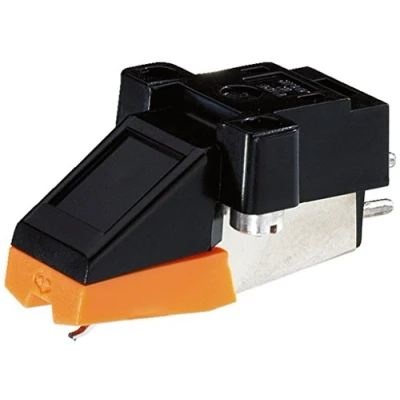 Abbildung von MONACOR EN 24 Stereo Tonabnehmer Magnetsystem mit Diamantnadel, Orange/schwarz