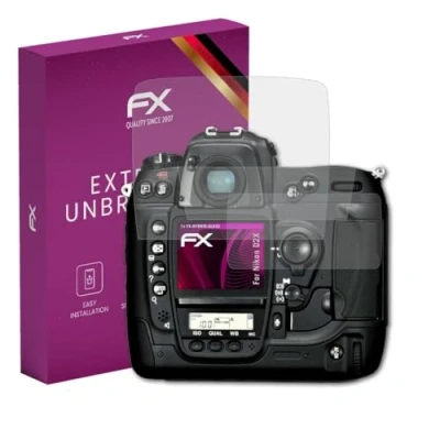 Abbildung von atFoliX Glasfolie kompatibel mit Nikon D2X Panzerfolie, 9H Hybrid Glass FX Schutzpanzer Folie (1er Set)