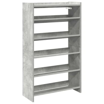 Abbildung von vidaXL Schuhregal Betongrau 60x25x100 cm Holzwerkstoff