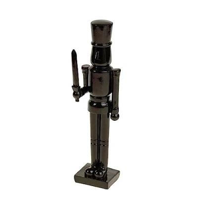 Abbildung von Werner Voß Nussknacker Figur mit Schwert in schwarz aus Polyresin