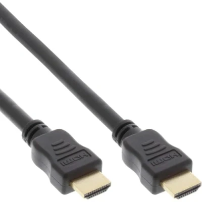 Abbildung von InLine 17502P HDMI Kabel, High Speed mit Ethernet, Premium, 4K2K, Stecker / Stecker, schwarz gold, 2m