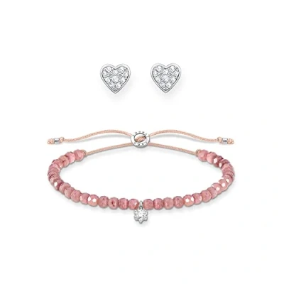 Abbildung von THOMAS Sabo Damen Schmuck Set Armband Ohrstecker 925 Sterlingsilber SET0603 401 9 L20v