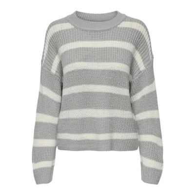 Abbildung von JDY Justy Stripe NOOS Strickpullover, Damen, Größe: XL, Formal gray