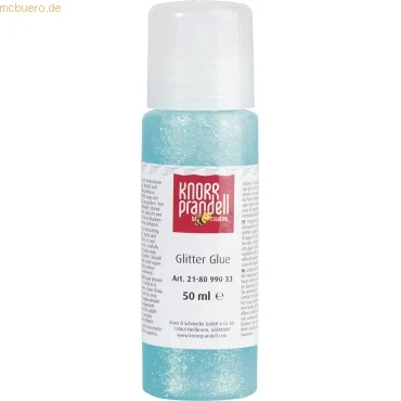 Abbildung von 6 x Knorr prandell Glitter Glue 50 ml neonblau
