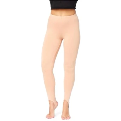 Abbildung von Bellivalini Damen Thermo Leggings Gefüttert mit Fußschlaufe für Winter Warme Apre Ski BLV50 321 (Hautfarben, S)