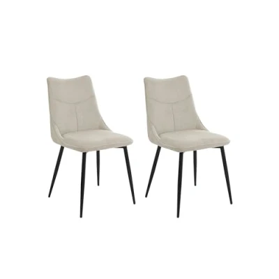 Abbildung von byLIVING Esszimmerstuhl &quot;Carlo (2er Set)&quot;, (Set), Gestell Metall schwarz, Küchenstuhl, Webstoffbezug, diverse Farben
