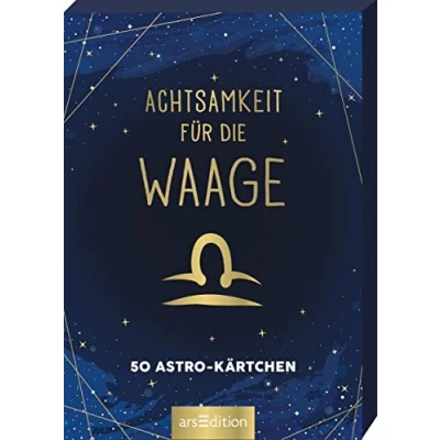 Abbildung von Achtsamkeit für die Waage: 50 Astro Kärtchen Astrologie im Spielkartenformat Handtasche