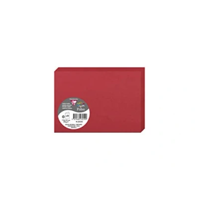 Abbildung von Clairefontaine 2325C Packung mit 25 Doppelkarten Pollen, 210g, in Format C6, 110 x 155mm, kirschrot
