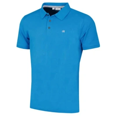 Abbildung von Calvin Klein Herren Campus 3 Knopf Kragen Polo Hemd Blau L