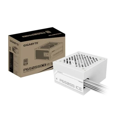 Abbildung von GIGABYTE P650SS Ice Netzteil PCIe 5.0, 80 Plus Silver, Vollmodulares Design, 120 mm Lüfter, ATX 3.0 kompatibel, EU Stecker