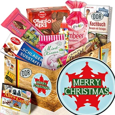 Abbildung von Weihnachtsbaum Ostpaket mit Süßigkeiten Geschenkidee Weihnachten