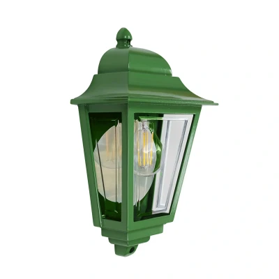 Abbildung von Elstead Lighting DECO LANE7 GREEN Wandleuchte LANE 1xE27 60W IP44 Aluminium grün, Polycarbonate klar H:32.5cm B:19.3cm dimmbar