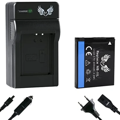 Abbildung von SK Akku Ersatz für Canon NB 11L / 11LH 600mAh + Charger IXUS 170 180 185 190 275 HS 285 // PowerShot SX420 is SX430 SX432 A4050