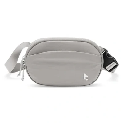 Abbildung von tomtoc Damen Bauchtasche Gürteltasche mit RFID Schutz, 1,5 Liter Klein Sling Bag Brusttasche Hüfttasche Handytasche Umhängetasche Crossbody für Reise, Alltag, Festival, Sport, Wandern, Grau