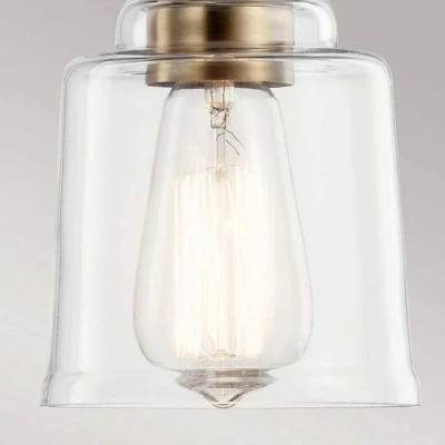 Abbildung von Kichler KL Aivian P WBR Hängeleuchte E27 40W Stahl, Glas; Messing verwittert B:12.4cm Ø12.4cm dimmbar höhenverstellbar