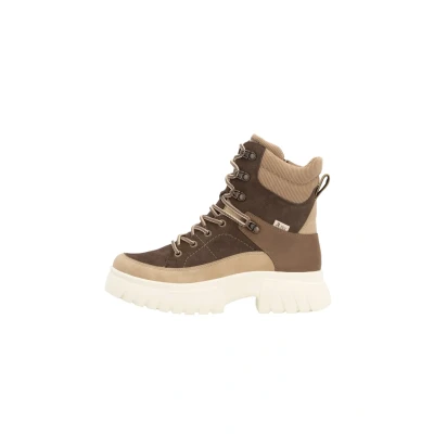 Abbildung von Rieker Evolution Schnürstiefelette, Damen, Größe: 40, Holzbraun lehmbeige Schuhe