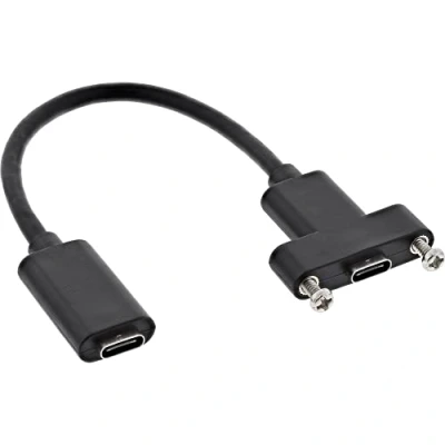 Abbildung von InLine 33441H USB 3.1 Adapterkabel, Buchse C auf Einbaubuchse C, 0,2m