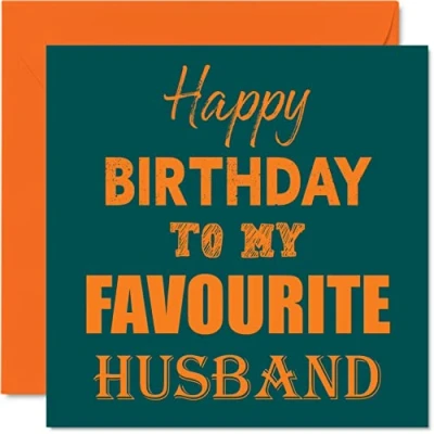 Abbildung von Lustige Geburtstagskarten für Ehemann Happy Birthday To My Favorite Witz Karte von Ehefrau Partner, Hubby Geburtstagsgeschenke, 145 mm x Grußkarten