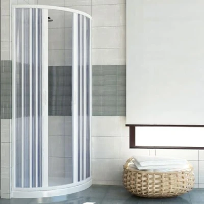 Abbildung von ROLLPLAST PINTO PVC Duschkabine Viertelkreis 90x90 mit zentraler Öffnung Mod. Scorpione