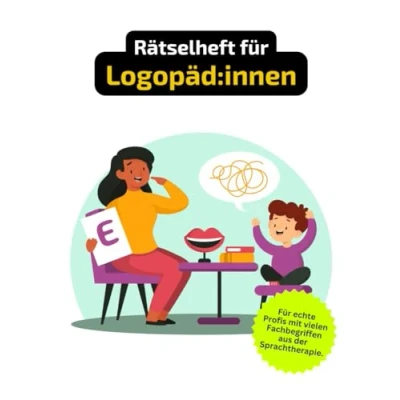 Abbildung von Ein Kreuzworträtsel Buch für Logopäden und Sprachtherapeuten mit vielen Fachbegriffen.: Tolles Geschenk: Rätsel Knobelei in einem Kreuzworträtselheft / Logopädinnen.