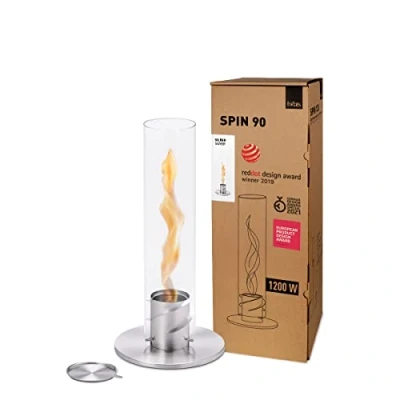 Abbildung von Höfats Tischfeuer/Stimmungsleuchte Spin ø 9 x 41 cm Edelstahl