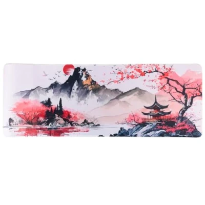 Abbildung von lachineuse XXL Mauspad Ewiges Japan Zen Atmosphäre 800 x 300 3 mm japanische Deko rutschfest und wasserfest Büro Geschenkidee Asien
